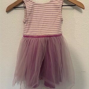 Mini Boden Purple Striped Tulle Dress